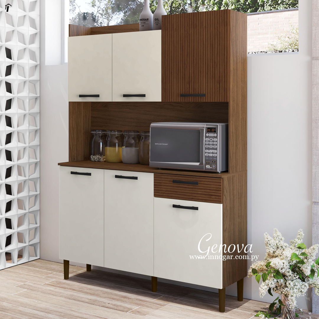 Kit Cocina Genova / Off White Ripado 