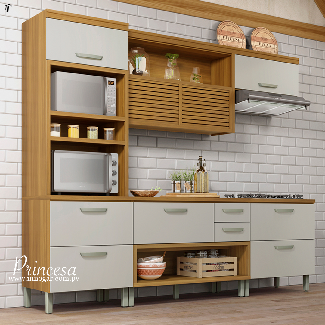 Conj. Modulado Kit Cocina  Princesa / Freijo Off White