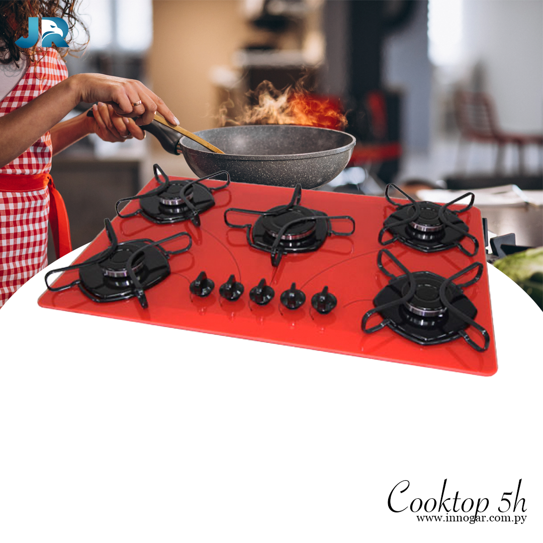 Cocina Cooktop / 5 hornallas - Rojo