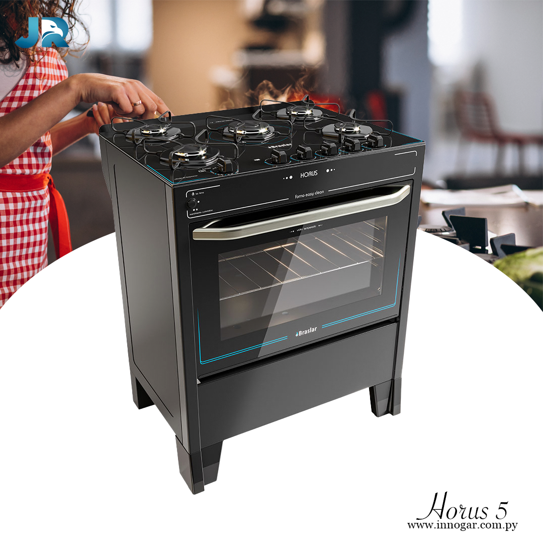 Cocina Horus / 5 hornallas - Negro