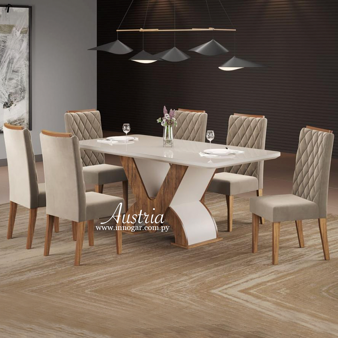 Juego de Comedor de madera - 4 Sillas Austria