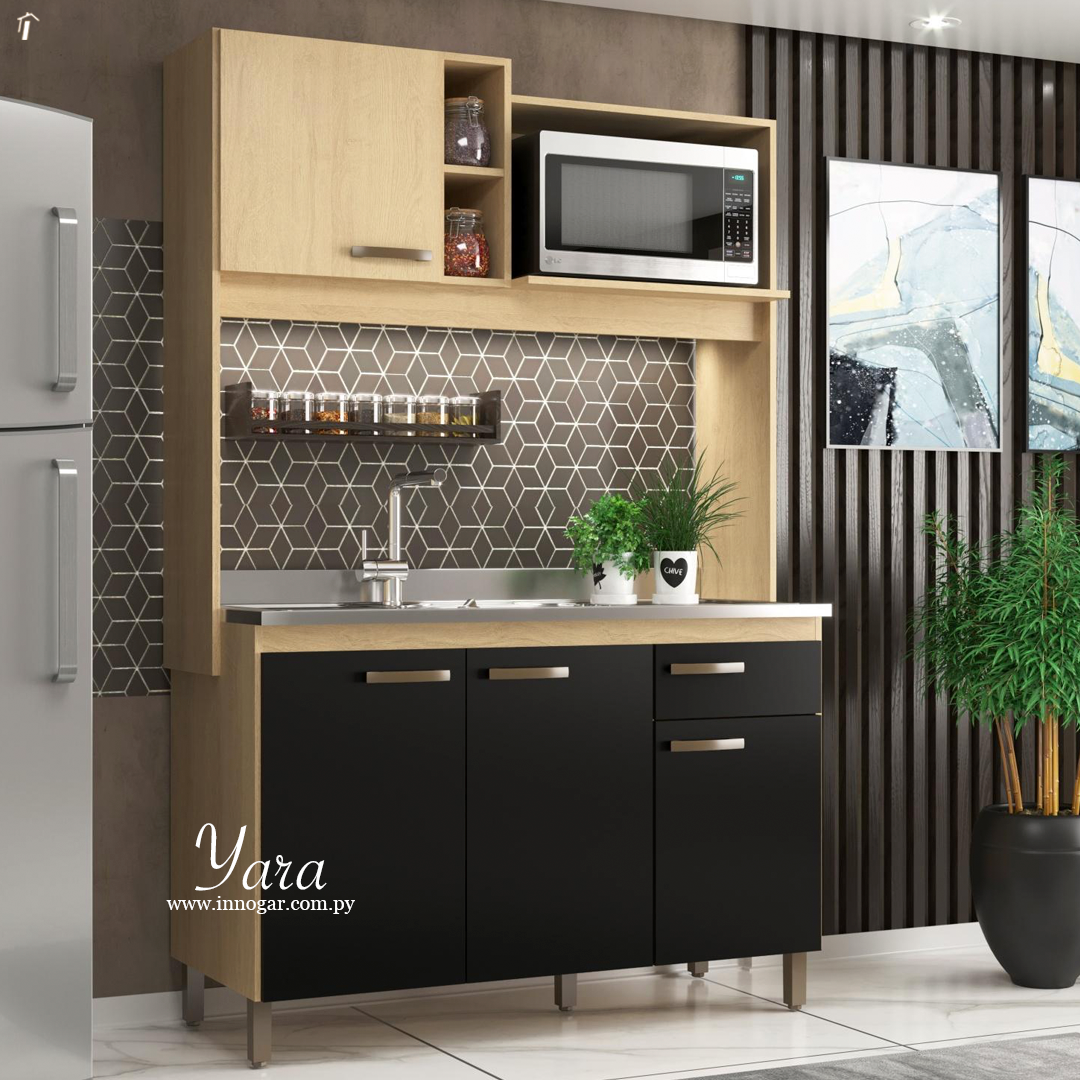 Cocina Yara / Carvalho - Negro 