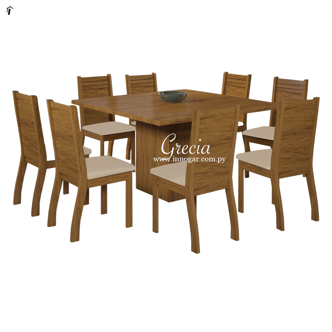 Juego de Comedor 6 Sillas Belle Estructura MDF/MDP