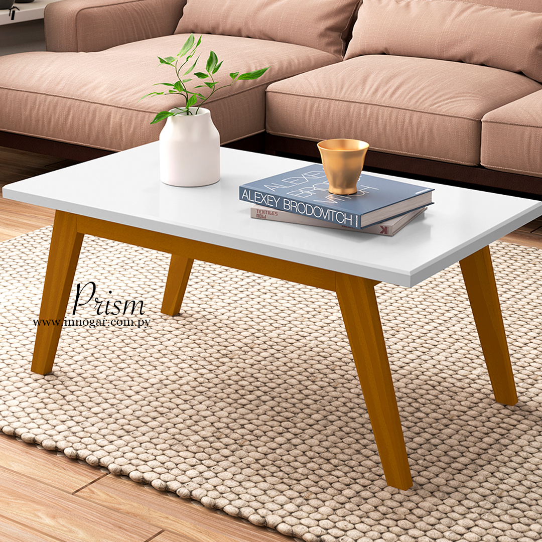 Mesa Centro Prism - Blanco/Madera