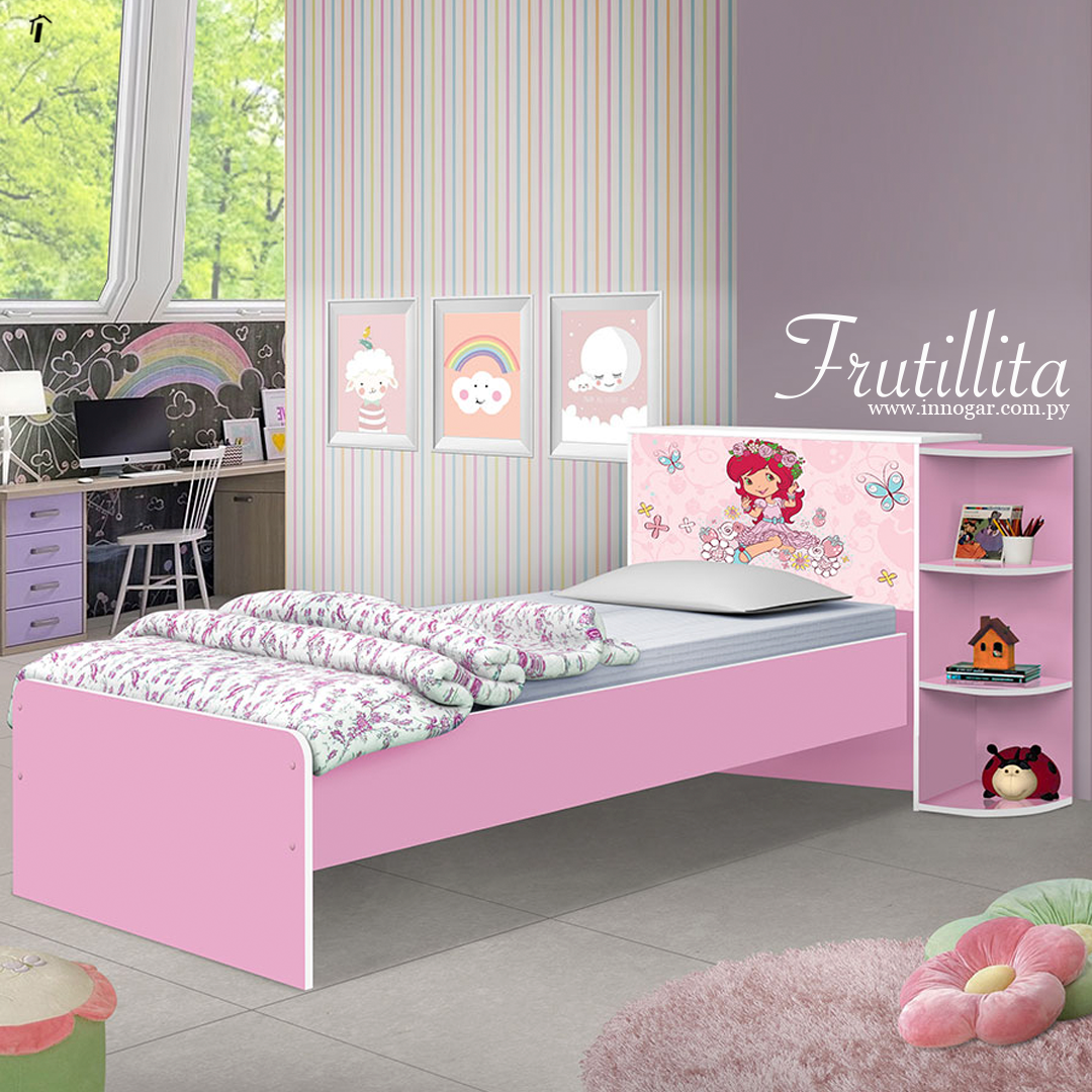 Cama Baúl Frutillita / Rosa