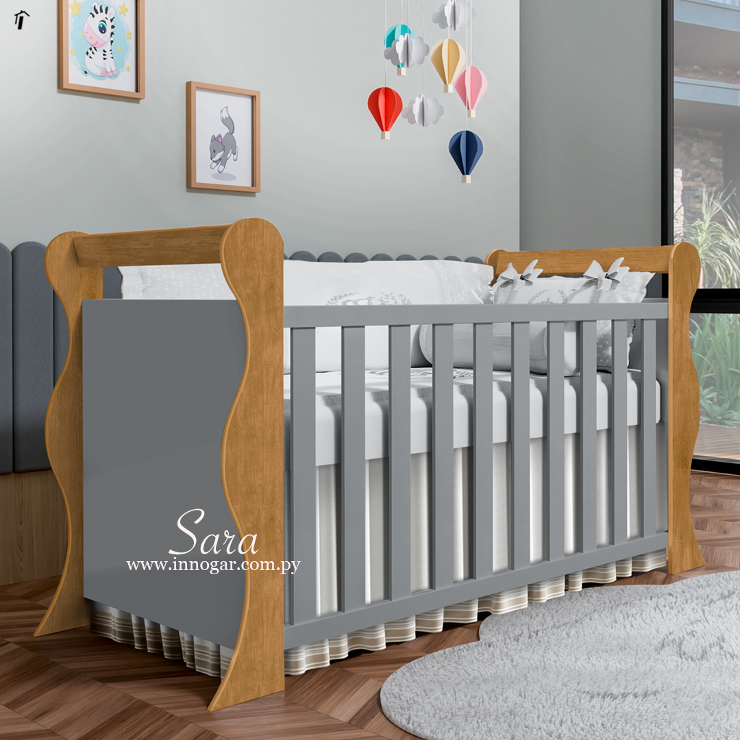 Cuna mini cama Sara/ Gris Nature