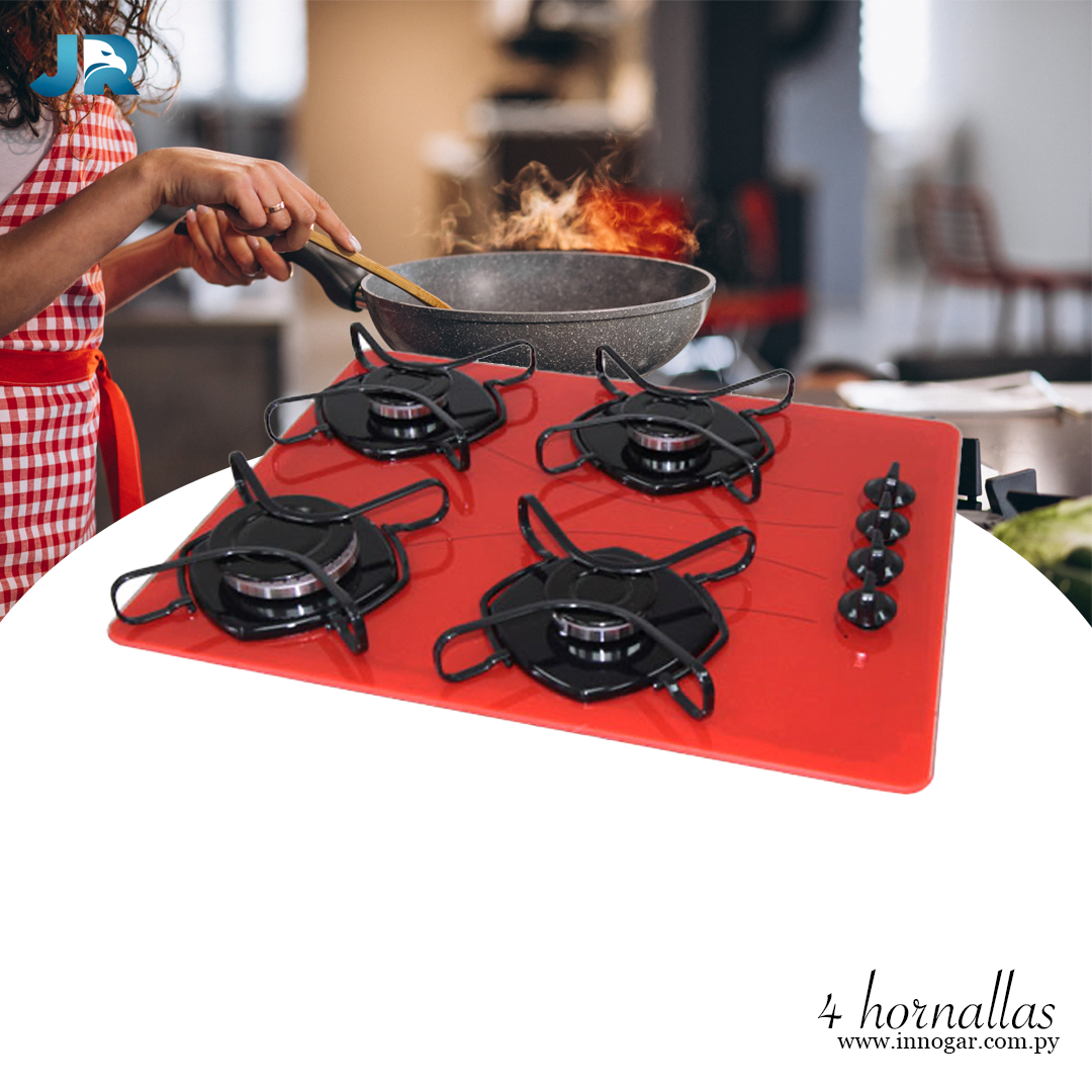 Cocina Cooktop / 4 hornallas / Negro