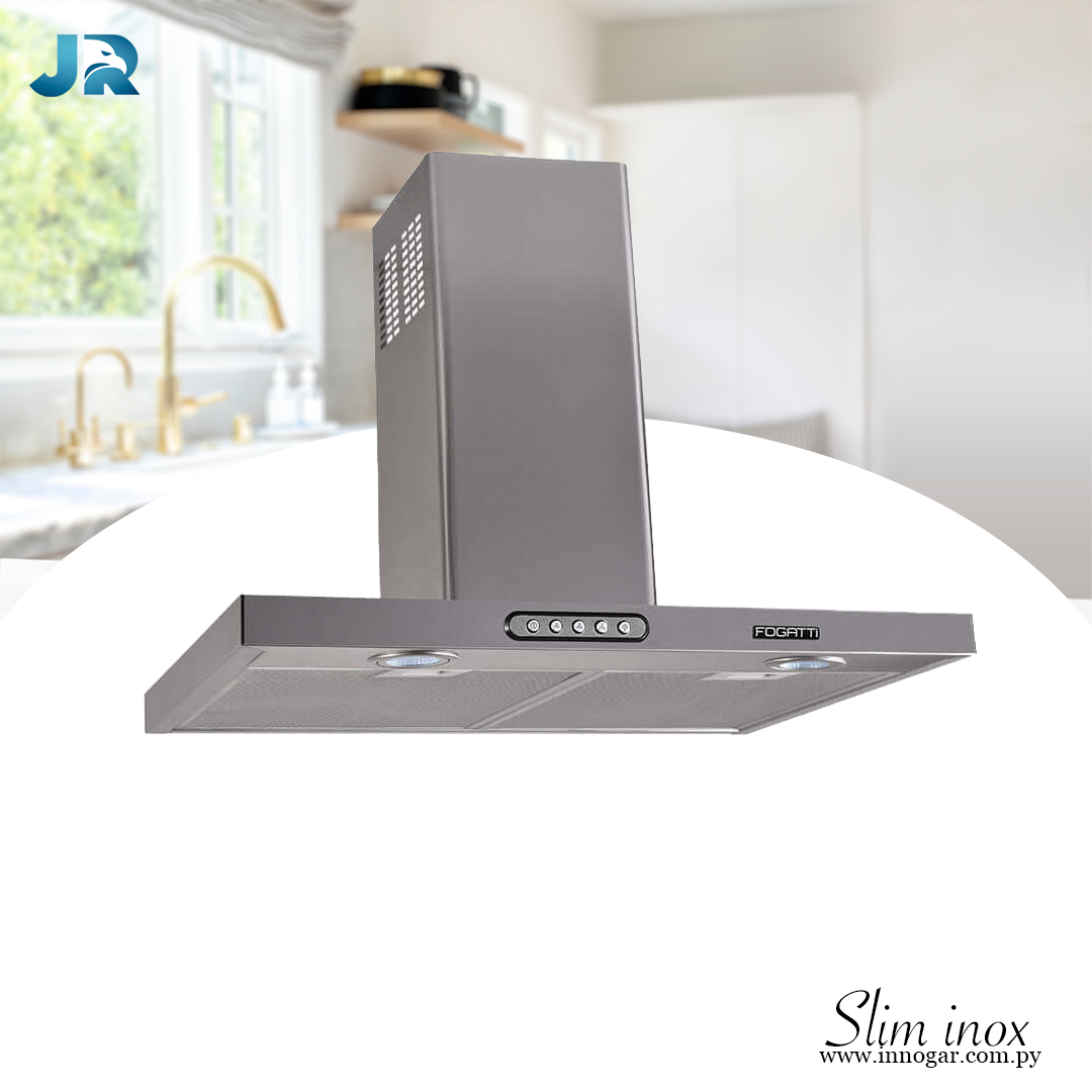 Campana de pared rectangular Slim Inox / 5 hornallas