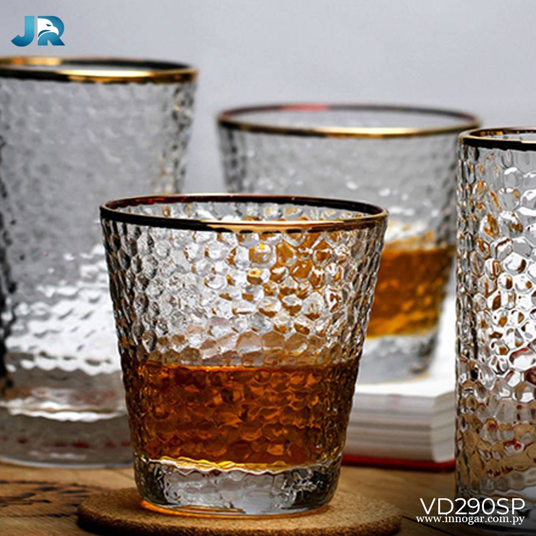 Vaso 290ml / Borde Dorado